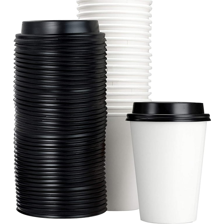 ggümm studio 2-PACK of 20oz Coffee Cup with Lid, BPA-free Ice Coffee Cup,  Reusable Cup Set for Iced Coffee (Black & White)