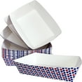 thumbnail image 1 of Avant Grub Red & Blue Dot 3 Lb Capacity Coated Paper Food Tray, 25 Pack, 1 of 3