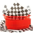 thumbnail image 1 of Avant Grub Red Fast Food Basket (12-Ct) with Black Checkered Deli Paper (120-Ct), 1 of 6