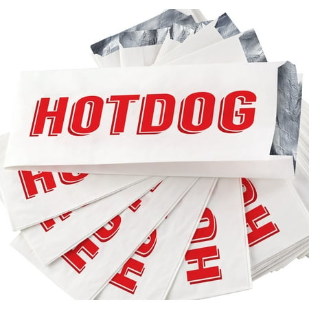 Avant Grub Warming Foil Hotdog Wrapper Sleeves, 75 Pack