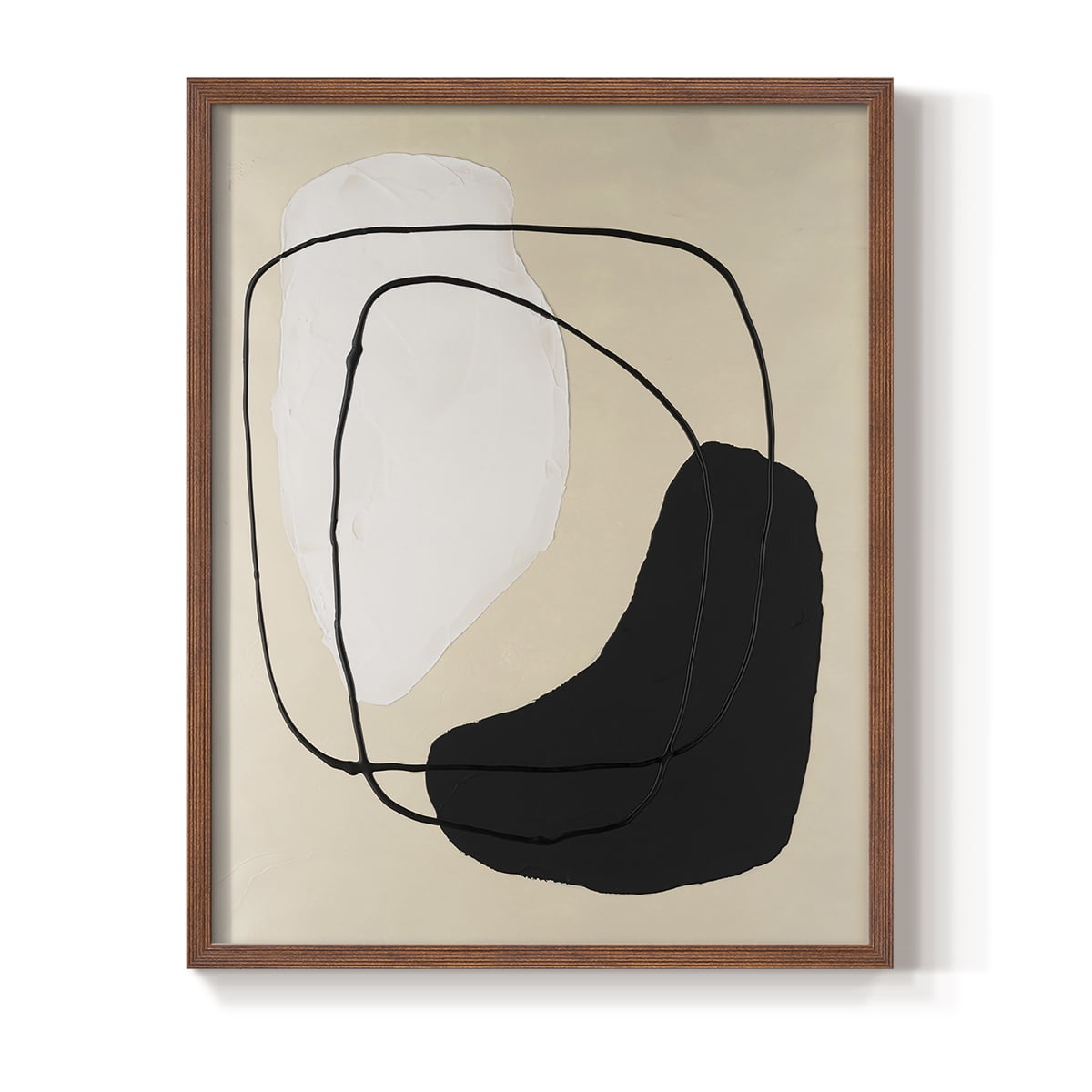 Avant Mod I Framed Print in Brown Solid Wood Framed Print No Nail Hanging