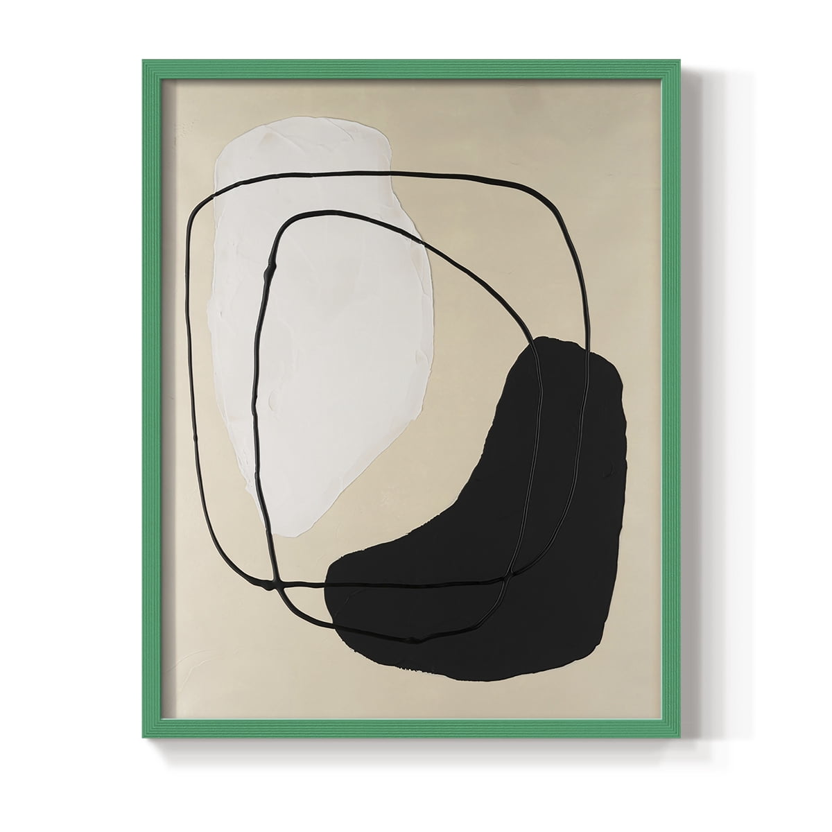 Avant Mod I Framed Print in Green Solid Wood Framed Print No Nail Hanging