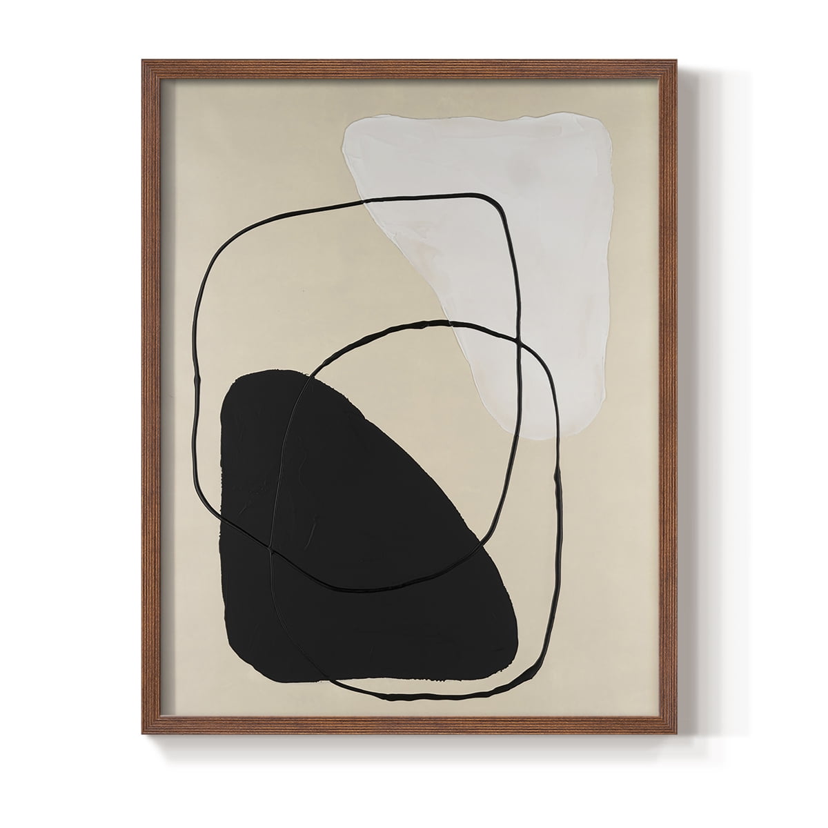 Avant Mod II Framed Print in Brown Solid Wood Framed Print No Nail Hanging