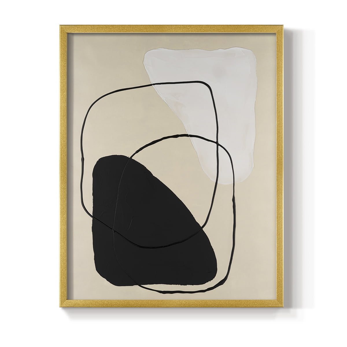 Avant Mod II Framed Print in Gold Solid Wood Framed Print No Nail Hanging