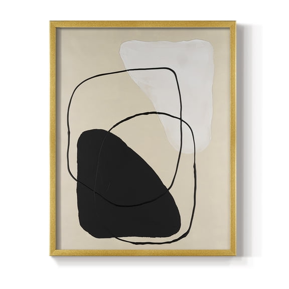 Avant Mod II Framed Print in Gold Solid Wood Framed Print No Nail Hanging