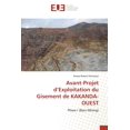 thumbnail image 1 of Avant-Projet d'Exploitation du Gisement de KAKANDA-OUEST (Paperback), 1 of 1