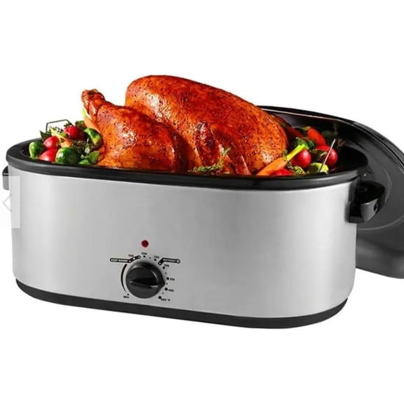 Avantco ACR22SS 22 Qt. Countertop Roaster Oven/Warmer - 120V, 1450W
