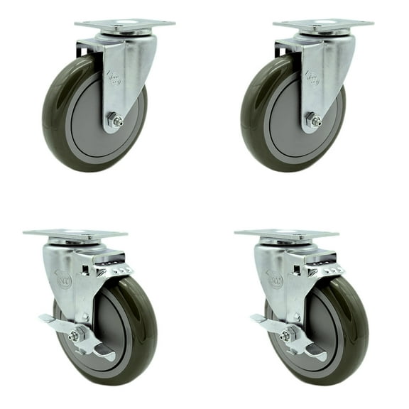 Avantco HPCASTNB HPCASTWB Swivel Caster Replacement Set - Service Caster Brand