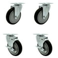thumbnail image 1 of Avantco HPCASTNB HPCASTWB Swivel Caster Replacement Set - Service Caster Brand, 1 of 2