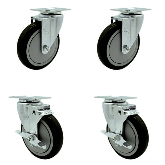 Avantco HPCASTNB HPCASTWB Swivel Caster Replacement Set - Service Caster Brand