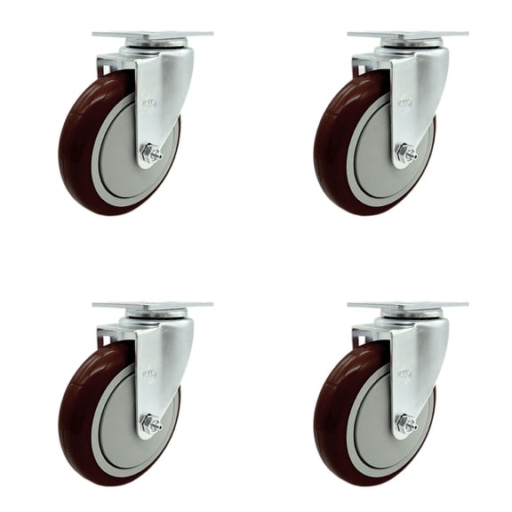 Avantco HPCASTNB Swivel Caster Replacement Set - Service Caster Brand