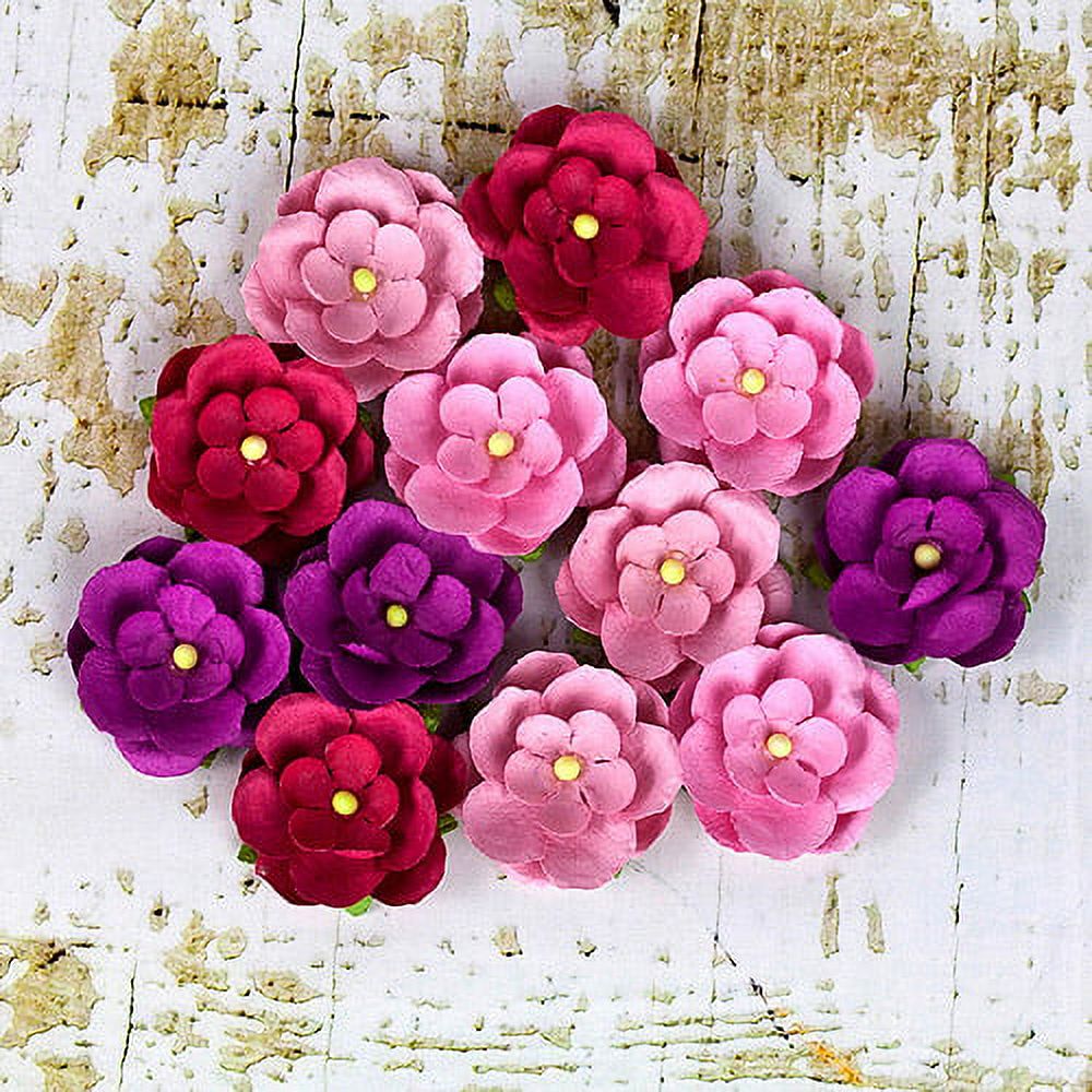 Prima Marketing Engraver Paper Flower Vines - 8 Inch Floral Embellishments, 2 Per Package