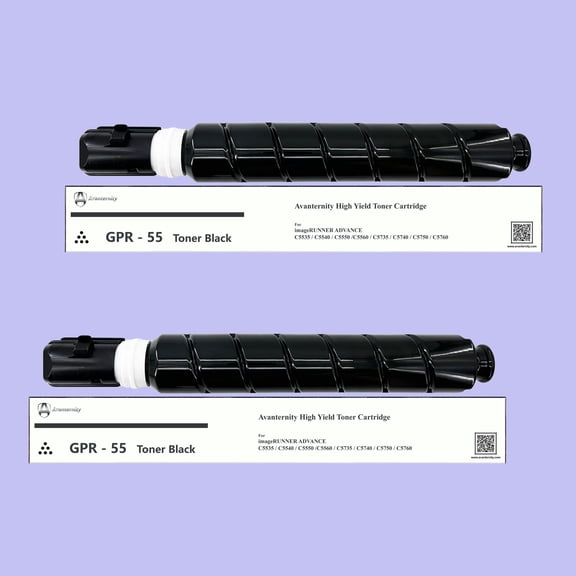 Avanternity's High Yield Toner Cartridge, Replacement for Canon GPR-55 GPR55 Toner, 0481C003 (2 Packs of Black)