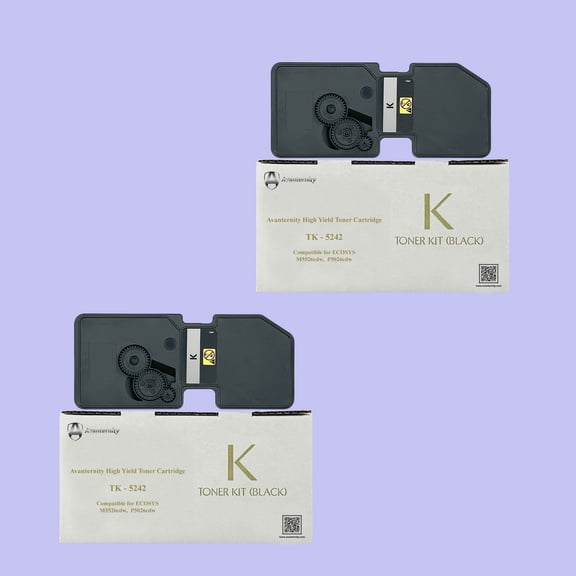 Avanternity's High Yield Toner Cartridge, Replacement for Kyocera TK-5242 TK5242 Toner Kit (2 Packs of Black)
