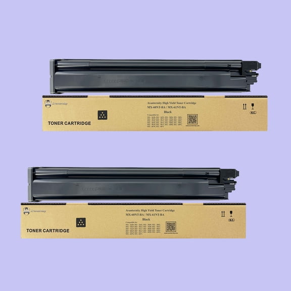Avanternity's High Yield Toner Cartridge, Replacement for Sharp MX-60NT-BA MX60NTBA Black Toner Cartridge (2 Packs of Black)