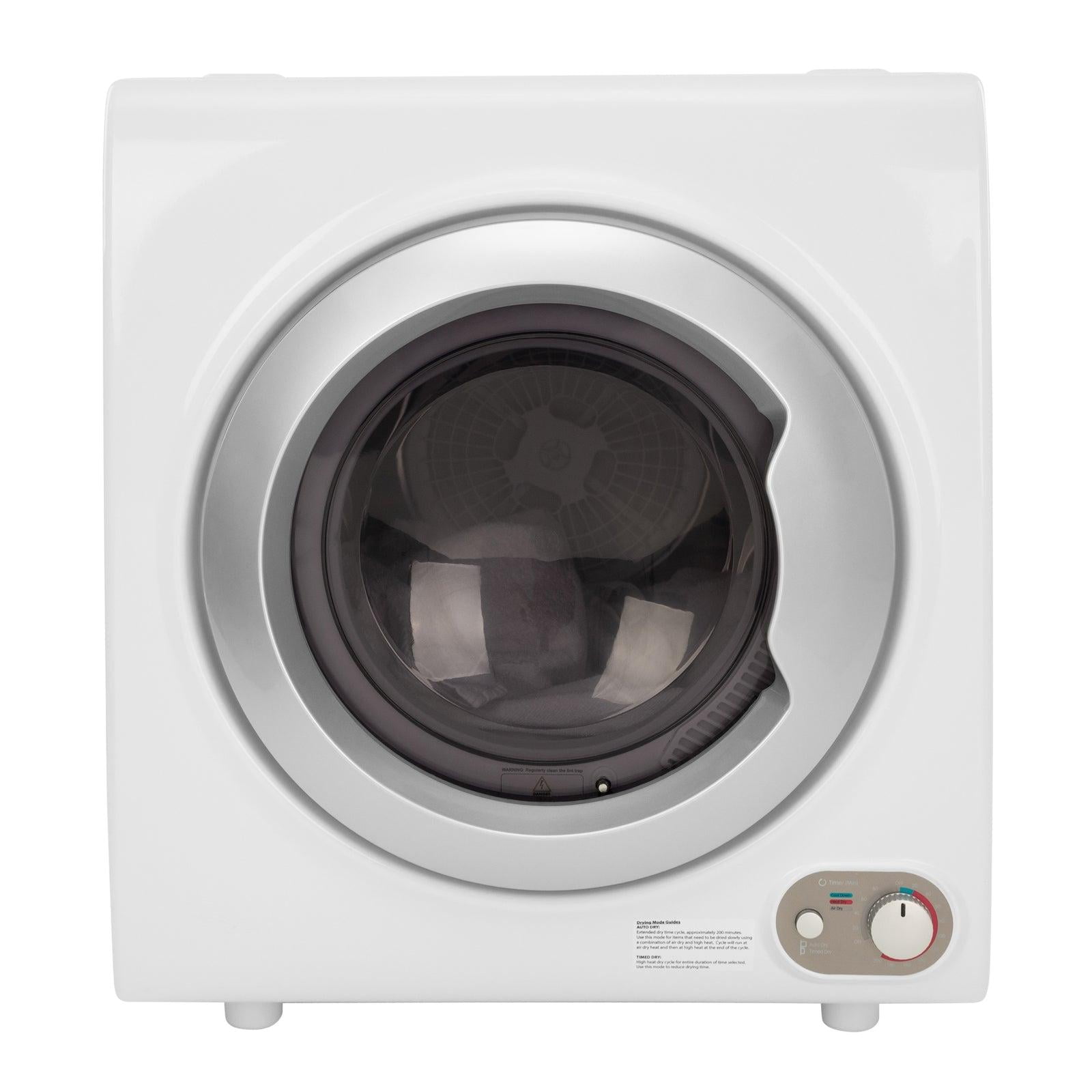 Compact White Stainless Steel Portable Electric Dryer, 2.6 cu. ft.