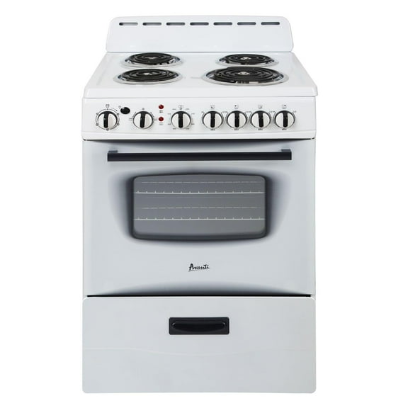 Avanti 24" Electric Range Oven with Framed Glass Door, in White (ERU240P0W)