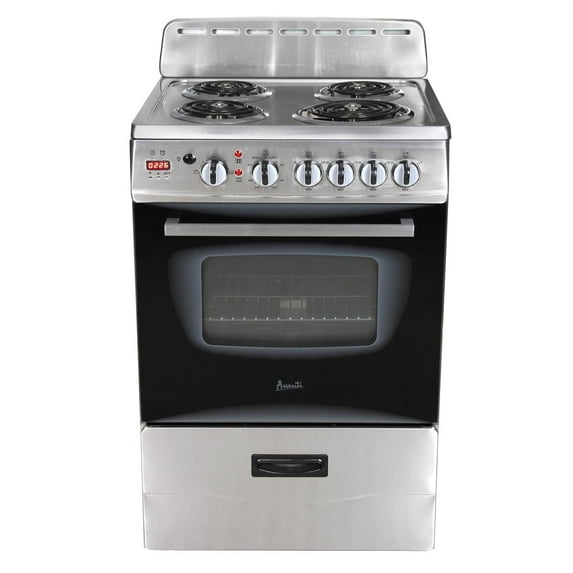 Avanti 24 Inch Electric Range in Stainless Steel