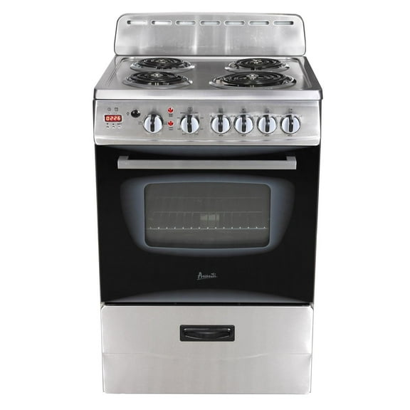 Avanti 24 Inch Electric Range in Stainless Steel