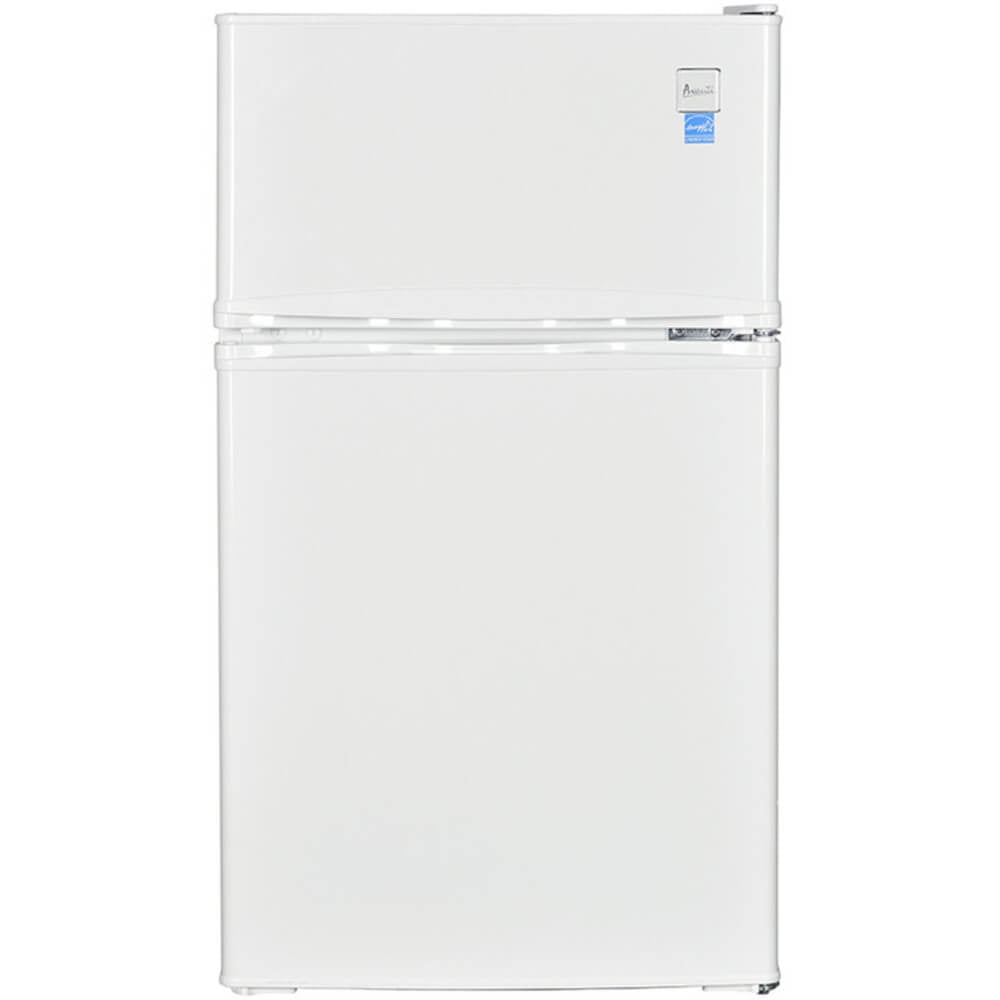 White 3.1 Cu. Ft. Compact Smart Refrigerator with Glass Shelves