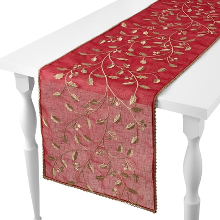 Avanti Linens Allover Leaf 72" Runner