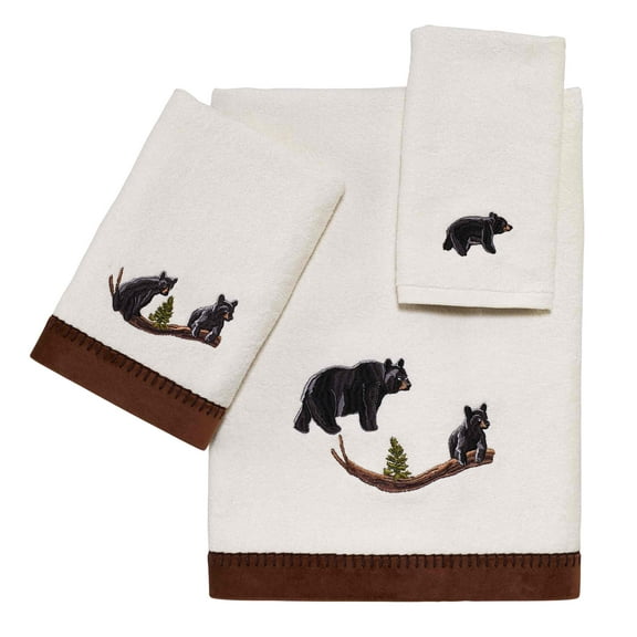 Avanti Black Bear Lodge 3-Piece Towel Set