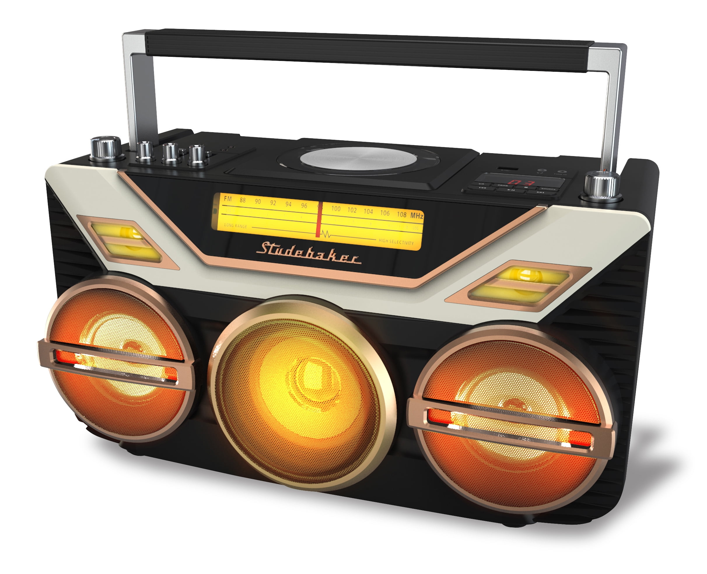 Studebaker SB2165B Avanti Bluetooth Stereo Boombox CD/USB Player with ...