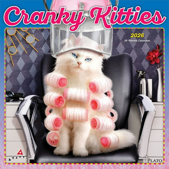 Avanti Cranky Kitties OFFICIAL | 2026 12x24" (Hanging) Wall Calendar | Plato