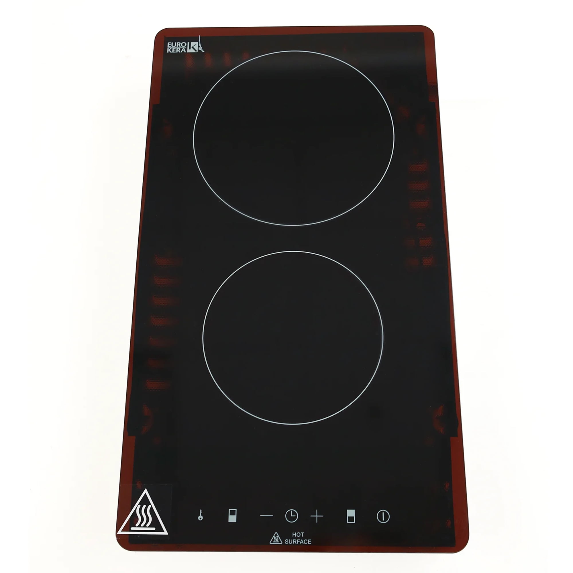 Black Ceramic Dual Burner Induction Cooktop with Touch Control
