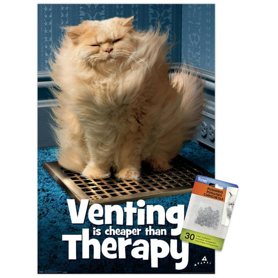 Avanti - Fine Cat Wall Poster with Push Pins, 14.725" x 22.375"