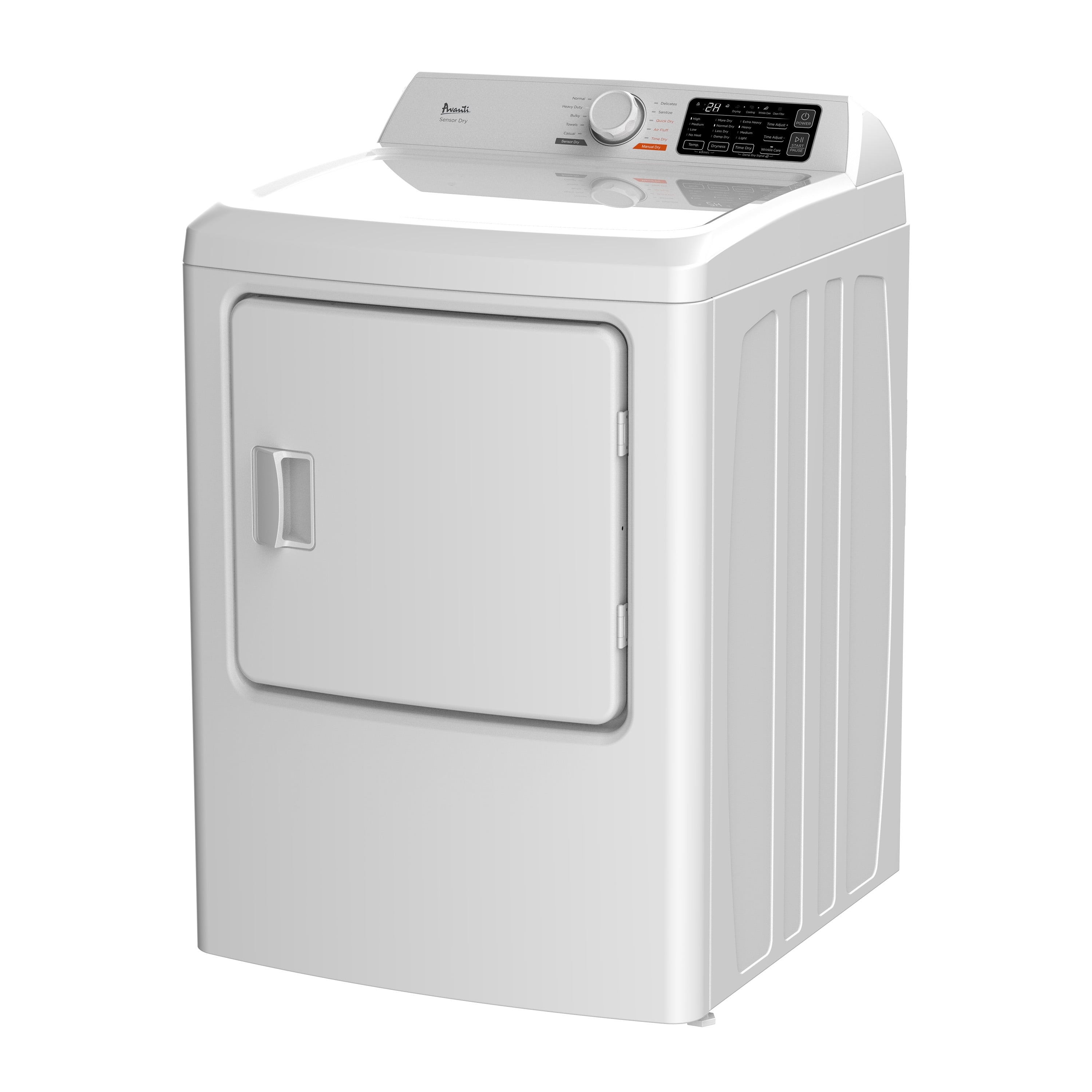 Best Buy: Avanti 2.6 Cu. Ft. 5-Cycle Compact Electric Dryer White