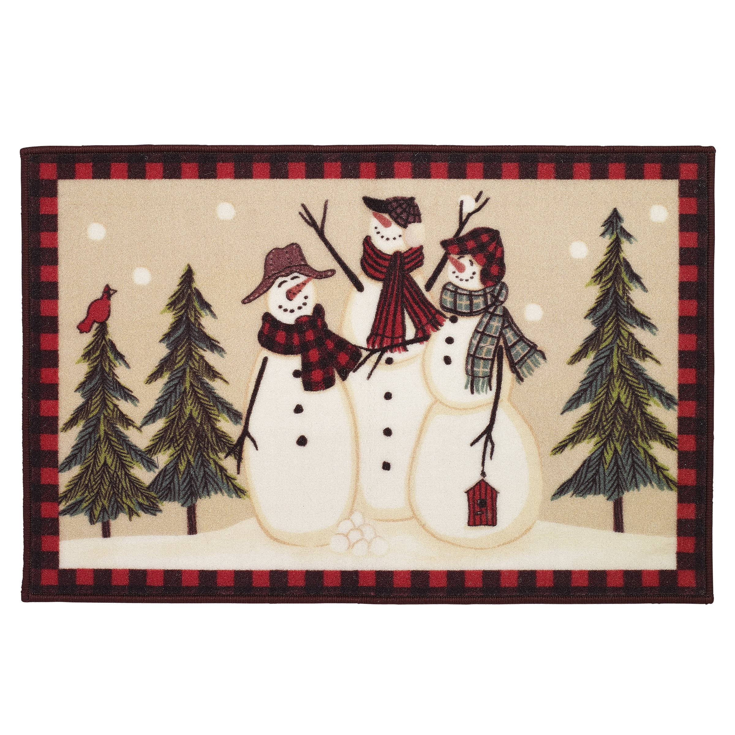Avanti Holiday Snowmen Gathering Bath Rug