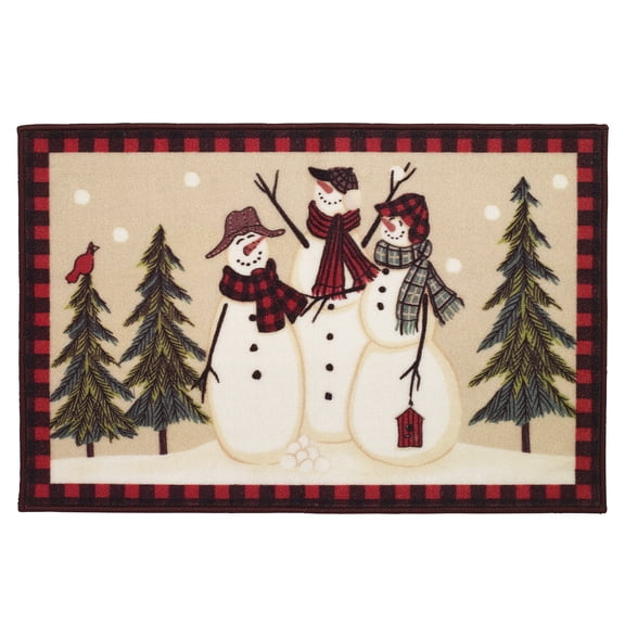 Avanti Holiday Snowmen Gathering Bath Rug