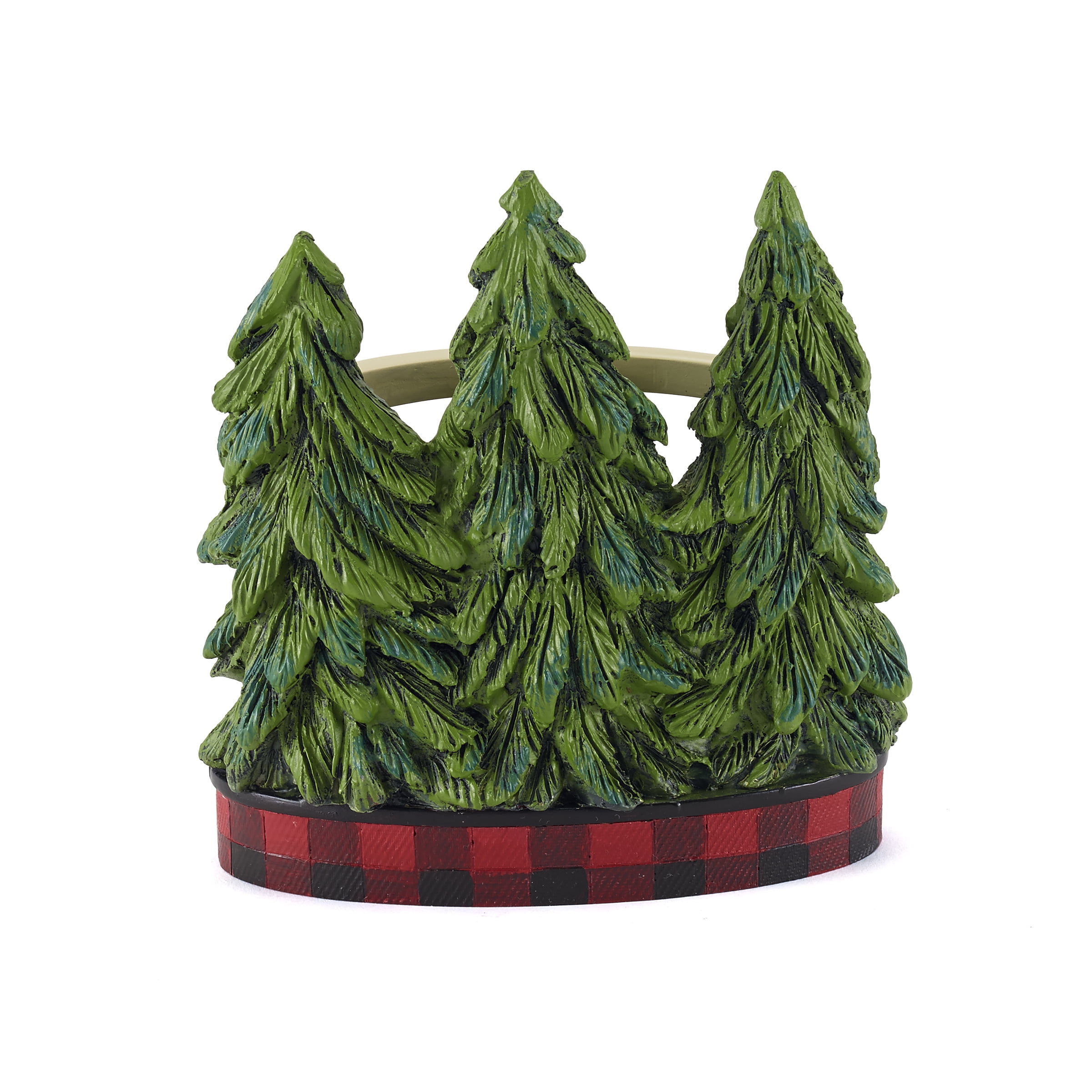 Holiday Green Pine Trees Resin Toothbrush Holder