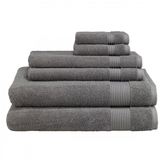 Avanti Linens 6 Pc Solid Color Towel Set - Dark Gray
