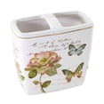 thumbnail image 1 of Avanti Linens Avanti Butterfly Garden Toothbrush - White - Toothbrush Holder, 1 of 3