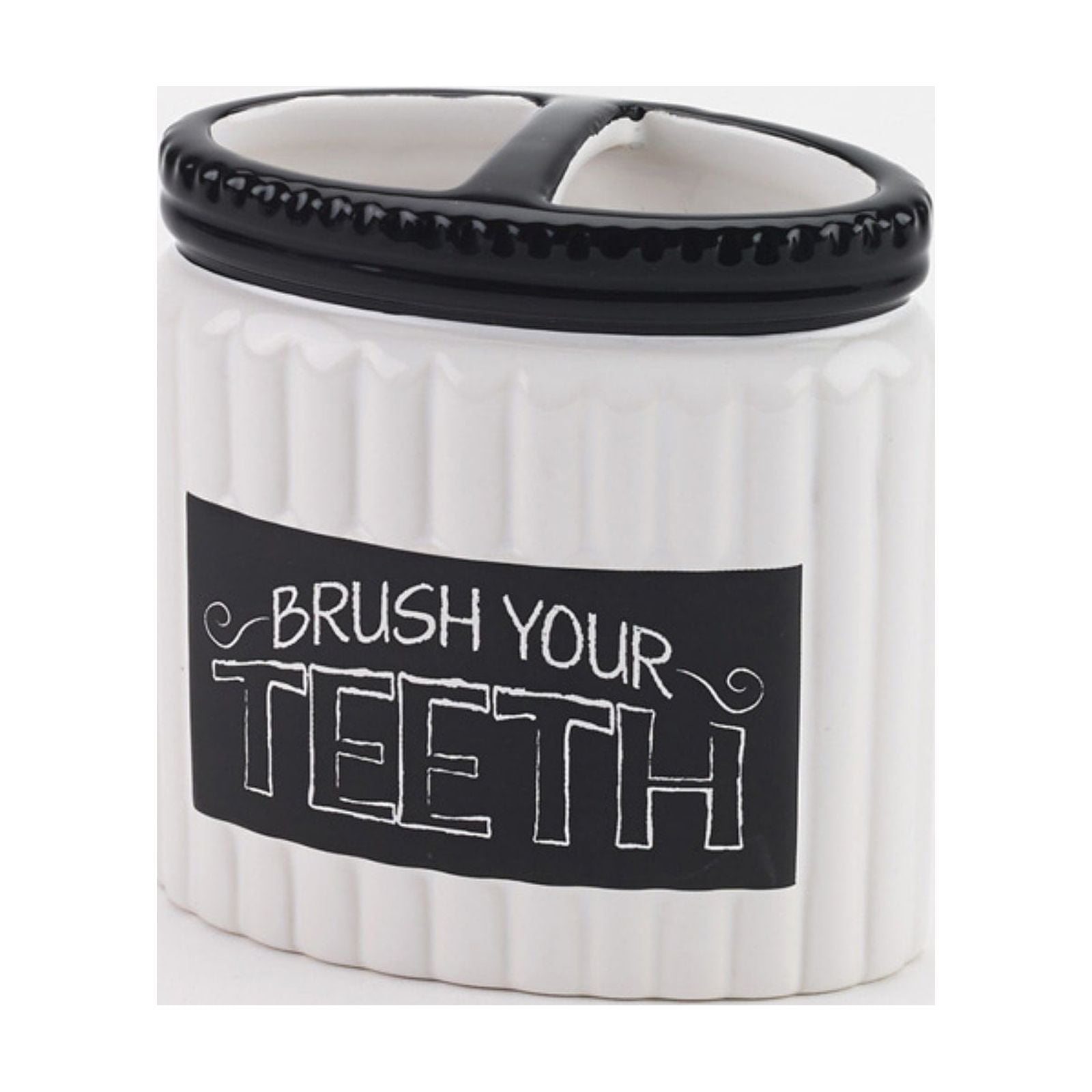 Avanti Linens Chalk It Up Ceramic / Porcelain Toothbrush Holder
