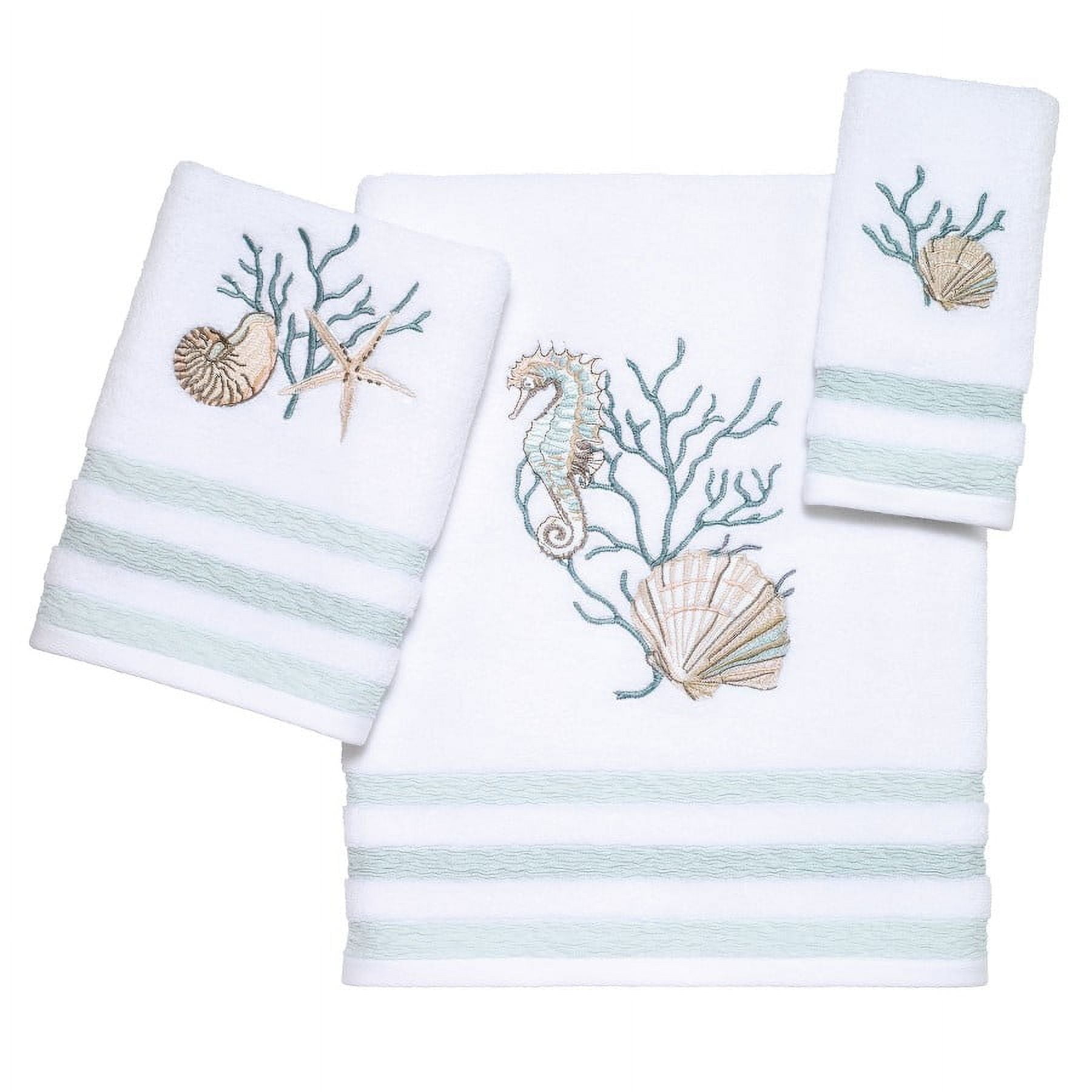 Avanti Linens Duschvorhang-Set 'Coastal Terrazzo' - 182x182 Cm + 12 Haken (Unterwasser-Motiv)