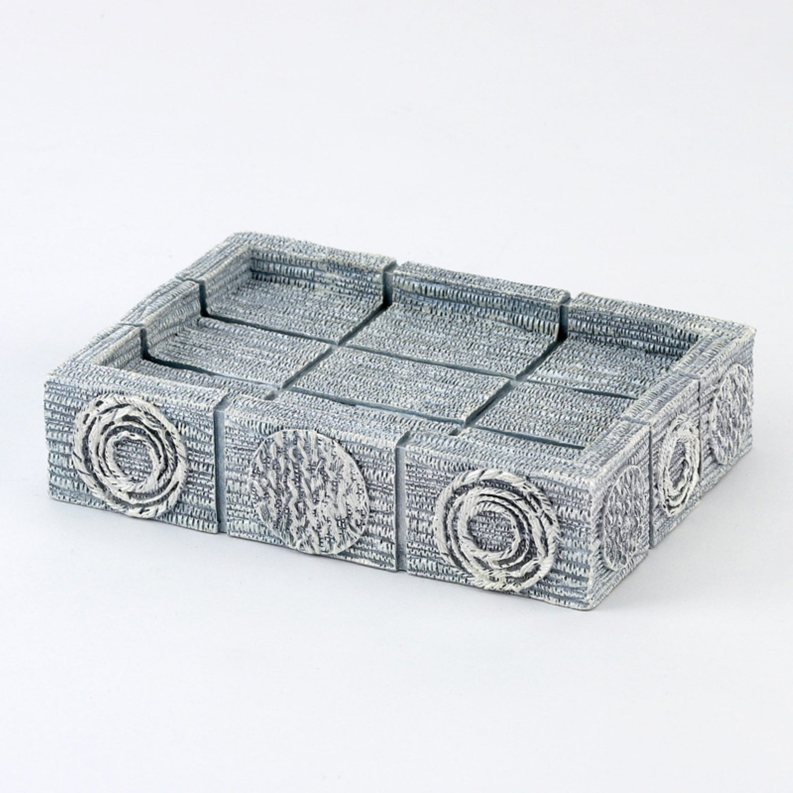 Silver Geometric Resin Rectangular Soap Plate