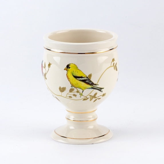 Avanti Linens Avanti Gilded Birds Multi-colored Ceramic Tumbler - Off-White/Multi