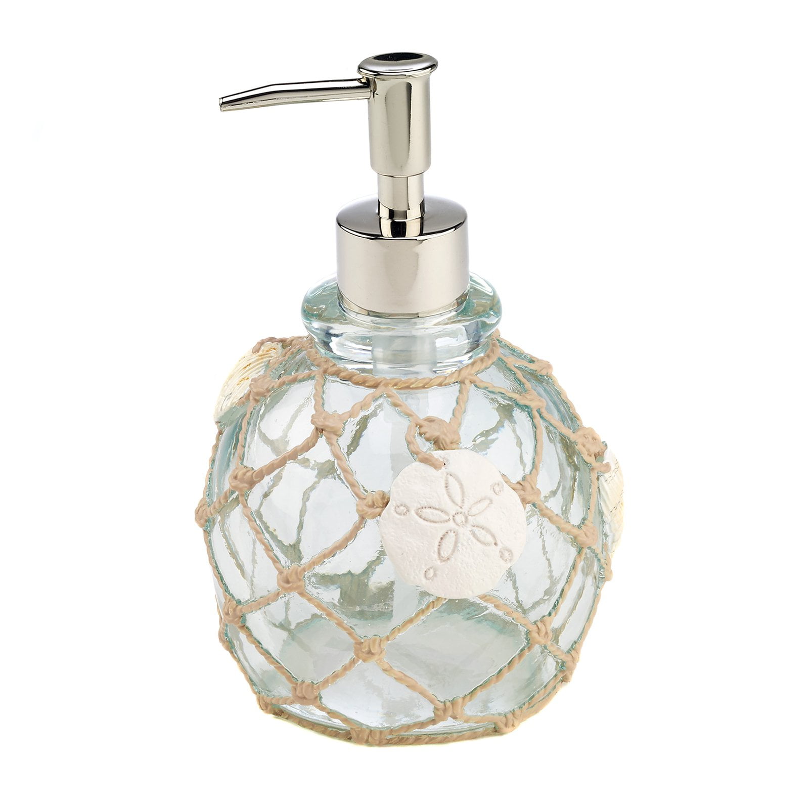 Seaglass Clear Resin and Rope Lotion Pump Dispenser