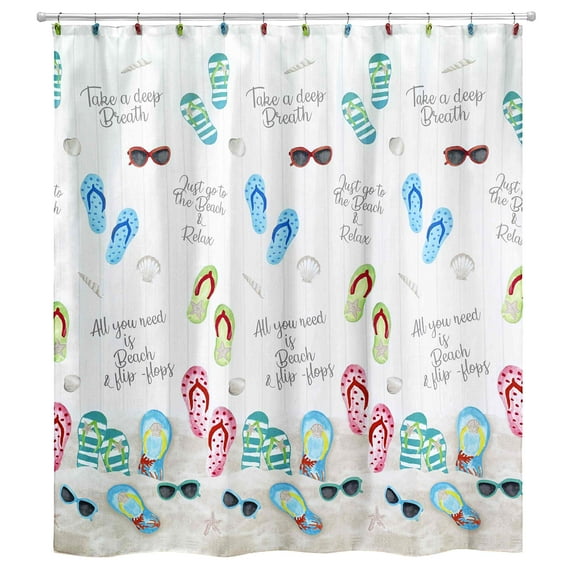 Avanti Linens Beach Mode Shower Curtain & Hook Set
