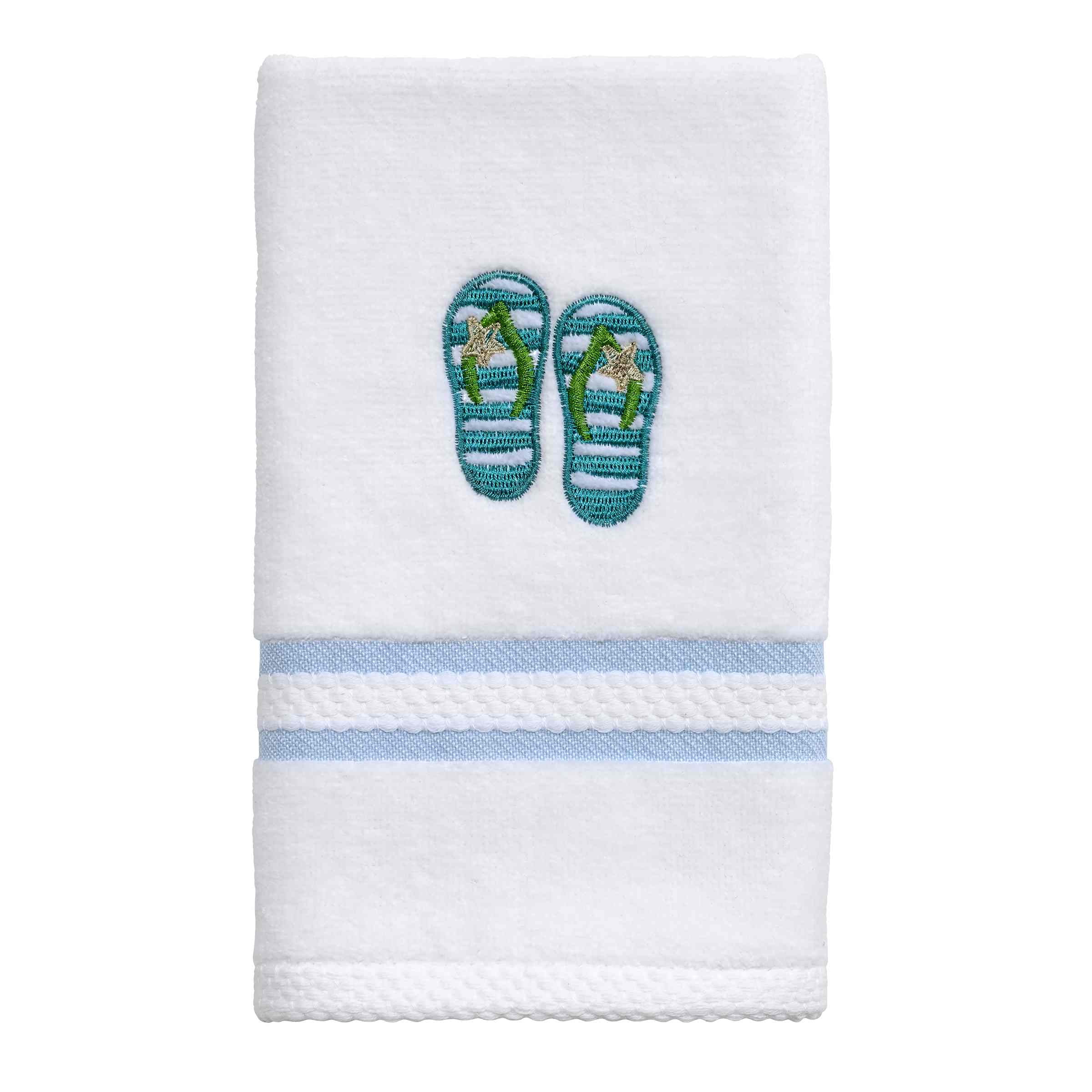 Beach Mode Embroidered Cotton Fingertip Towel Set