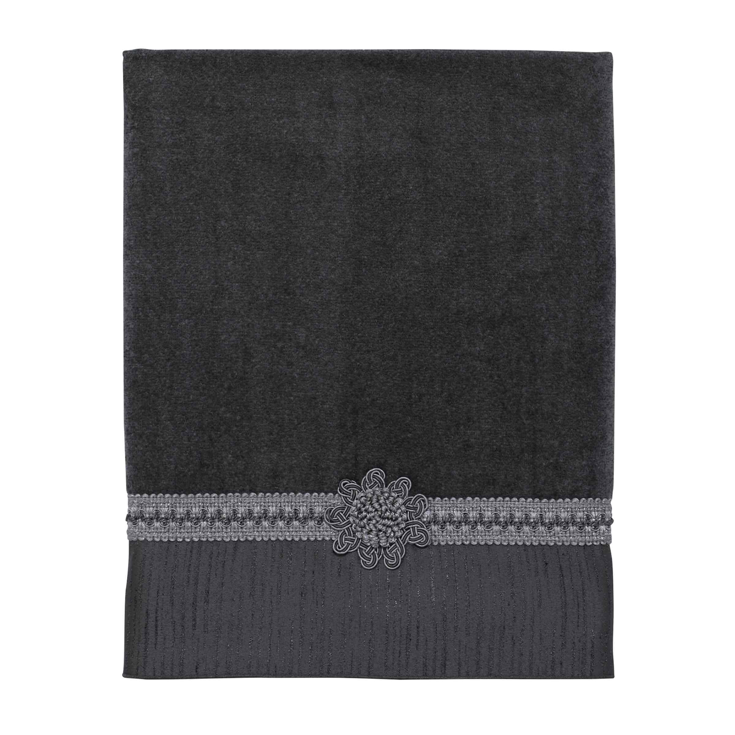 Granite Cotton Bath Towel with Braided Medallion