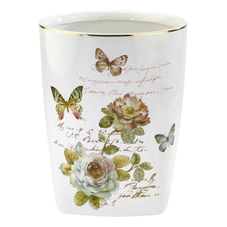 Avanti Butterfly Garden Wastebasket