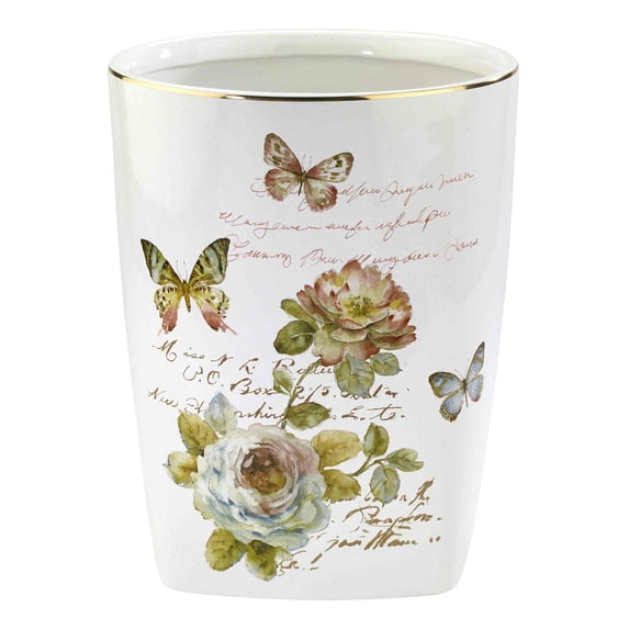 Avanti Butterfly Garden Wastebasket