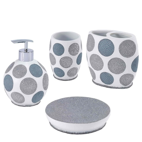 Avanti Linens Dotted Circles 4-Piece Bath Accessory Set