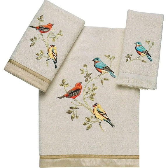 Avanti Linens Gilded Birds 3 Piece Towel Set
