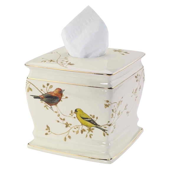 Avanti Gilded Birds Tissue Cover
