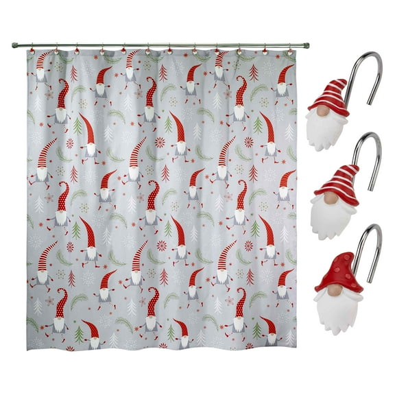 Avanti Linens Gnome Walk Shower Curtain & Hook Set